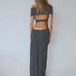 Robe Longue Fendue Pois