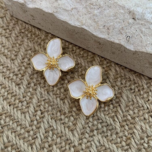 Boucles d'oreilles Lys Doré