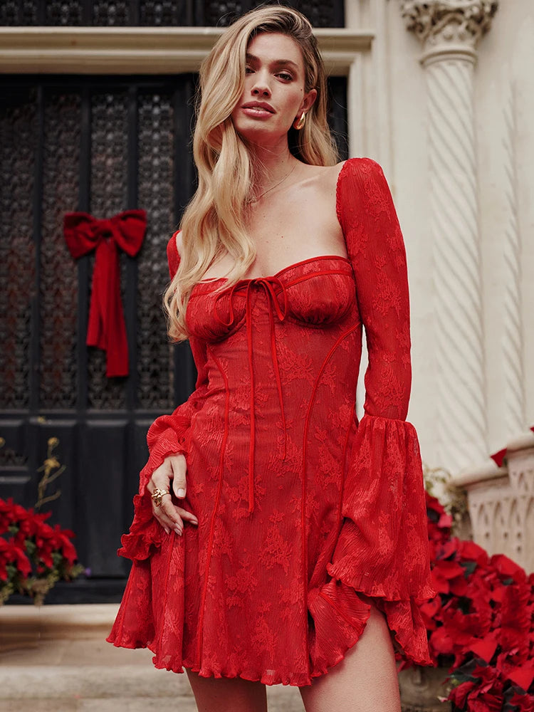Robe corset en dentelle vintage