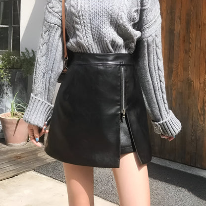 Jupe Courte Simili Cuir