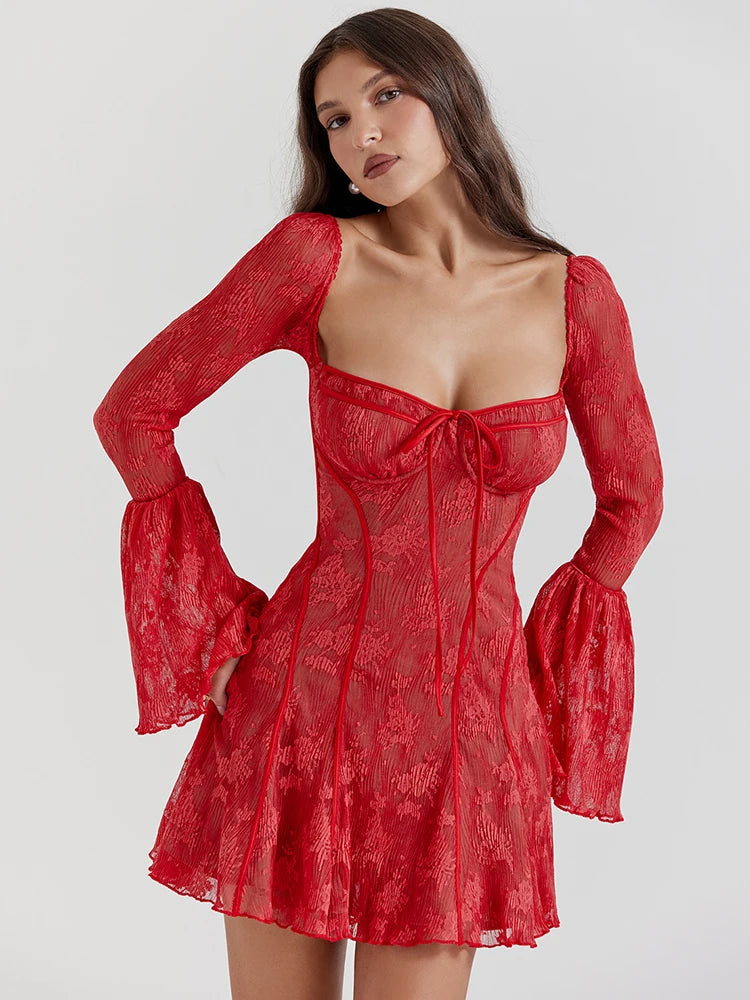 Robe corset en dentelle vintage