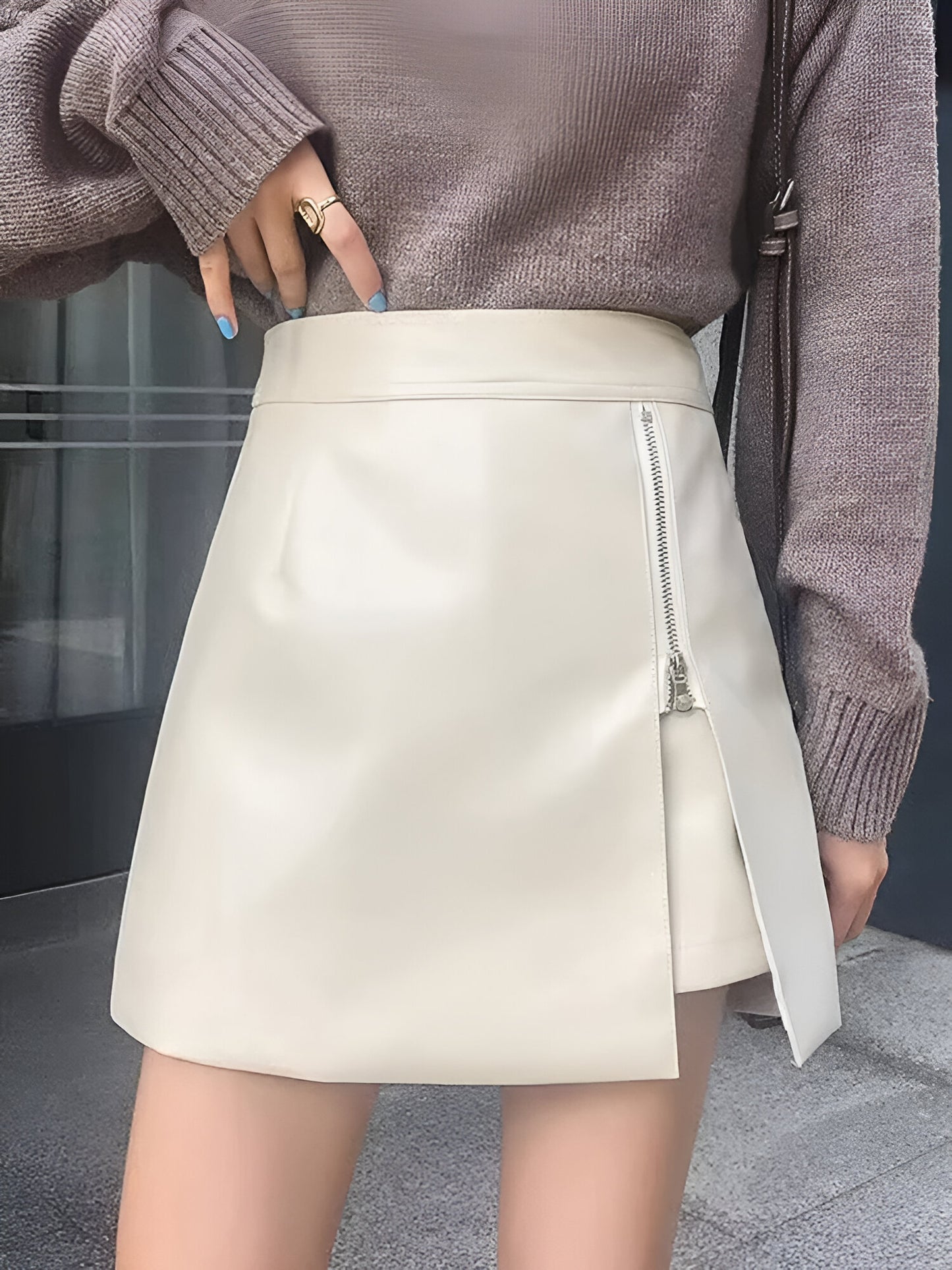 Jupe Courte Simili Cuir