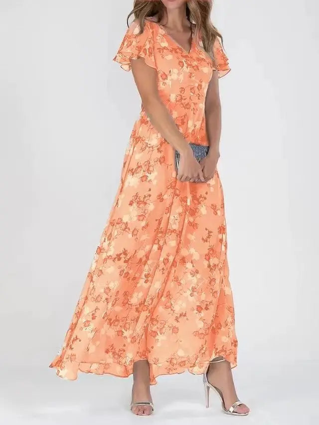 Robe longue fleurie