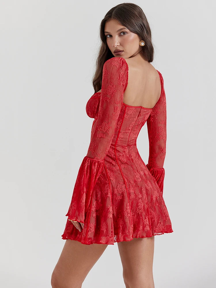 Robe corset en dentelle vintage