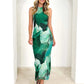 Robe longue bustier fendue