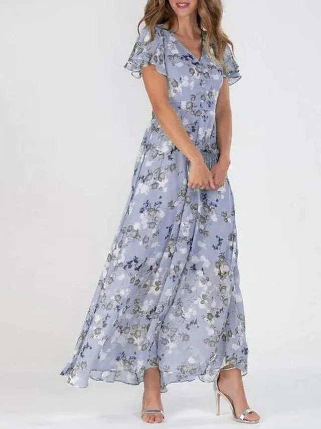 Robe longue fleurie